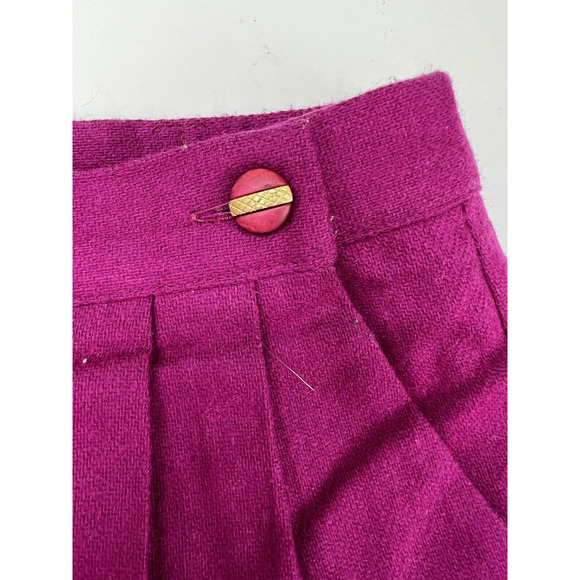 That's me! Womens Shorts Size 3/4 Pink High Waisted Pleated Wool Blend Vintage - Picture 3 of 14